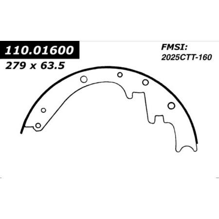 Centric Parts Centric Brake Shoes, 111.01600 111.01600